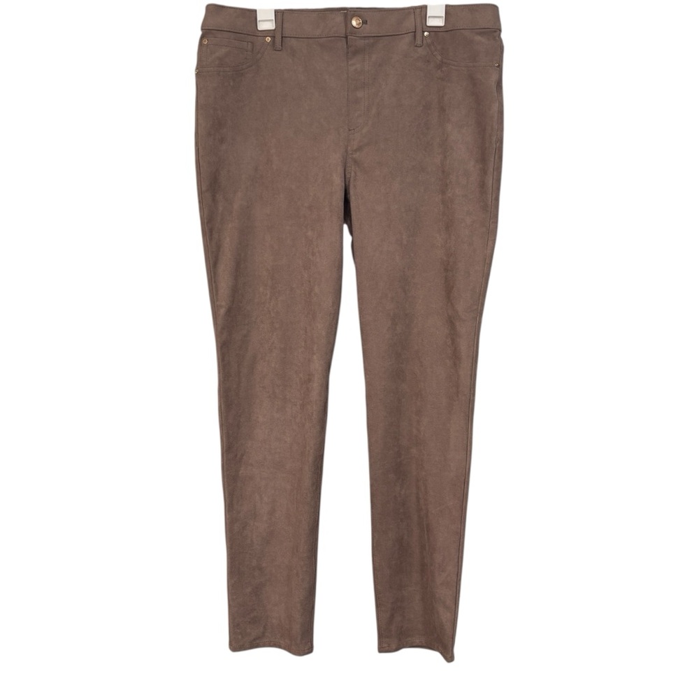 Chico’s The Ultimate Fit Faux Suede Slim Pant NWT 2.5R US 14 Womens - Picture 1 of 14